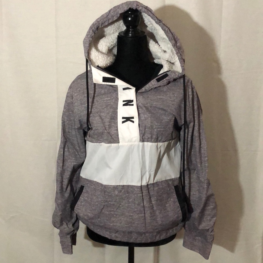 Victoria Secrets Pink Sherpa Windbreaker!